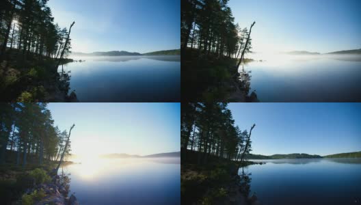 时光流逝:夜晚的湖泊高清在线视频素材下载