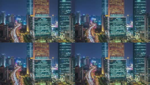 上海市中心夜景高清在线视频素材下载