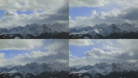 阿尔卑斯山上暴风雨的天空高清在线视频素材下载
