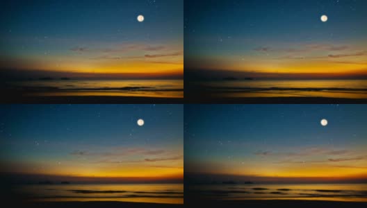 海和月亮高清在线视频素材下载