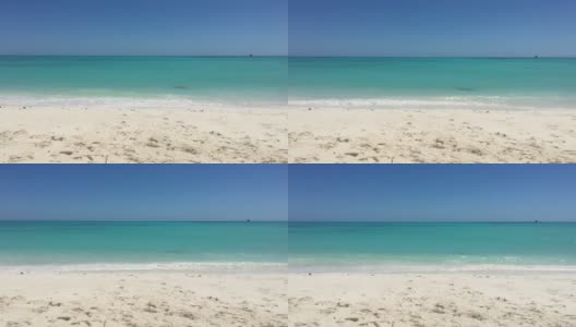 马达加斯加岛的海滩和蓝绿色的海高清在线视频素材下载