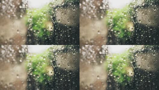雨滴的背景。高清在线视频素材下载