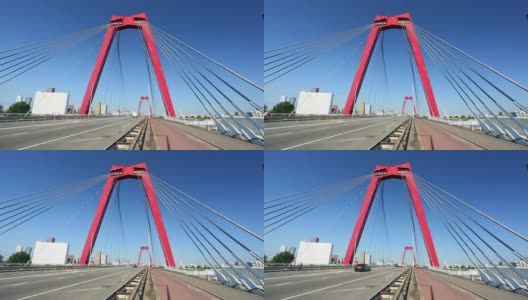 鹿特丹的威廉斯桥高清在线视频素材下载