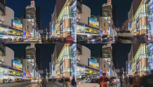 4K延时:东京原宿繁忙的原宿街道高清在线视频素材下载
