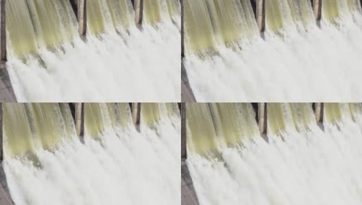 水力发电厂，河流大坝-慢动作高清在线视频素材下载