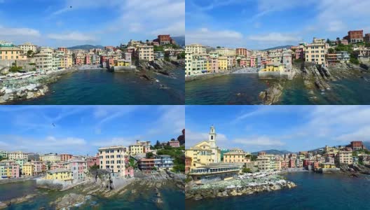 意大利热那亚的无人机照片高清在线视频素材下载