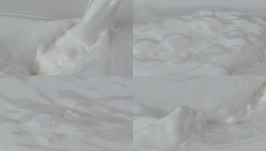 奶油牛奶倒在杯子上高清在线视频素材下载