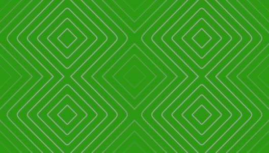摘要瓦片形状波动帧在绿色背景库存视频在循环-抽象曲线条纹波线，卡通水面几何形状，线运动背景循环库存视频高清在线视频素材下载