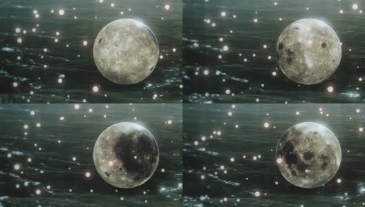 水上的梦幻月亮高清在线视频素材下载