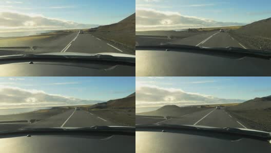 沿着冰岛海岸开车高清在线视频素材下载