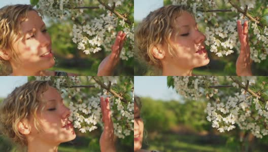 Smelling Florals高清在线视频素材下载