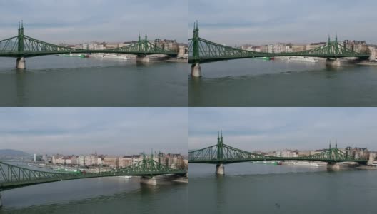 布达佩斯城市景观和自由大桥高清在线视频素材下载