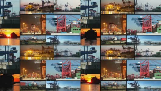 汉堡的工业港高清在线视频素材下载