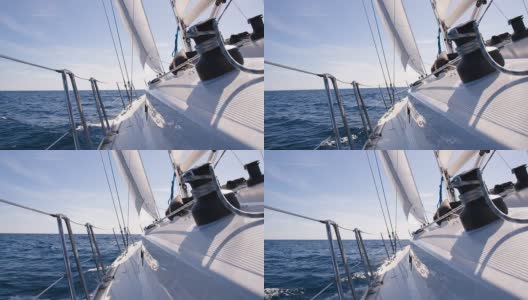 SLO MO MS Sailing The Sea高清在线视频素材下载