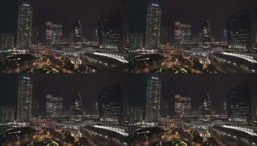 摩天大楼的夜景高清在线视频素材下载