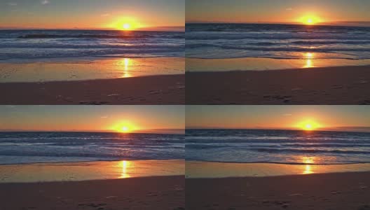 威尼斯海滩的日落高清在线视频素材下载