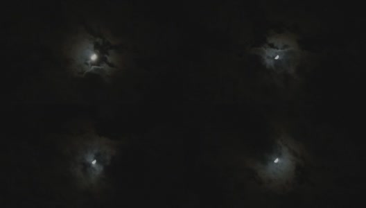 遥远的月亮和云高清在线视频素材下载