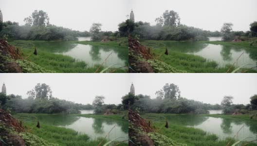 池塘里的一滴雨高清在线视频素材下载