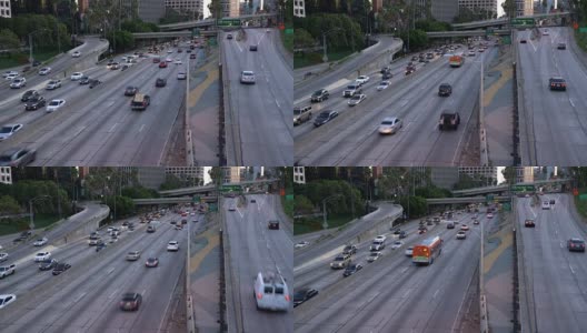 洛杉矶高速公路上的交通状况高清在线视频素材下载