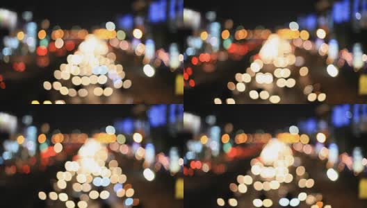 城市交通的夜晚高清在线视频素材下载