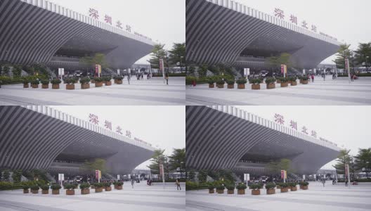 深圳铁路北站高清在线视频素材下载