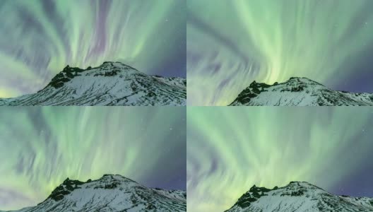 高清延时拍摄:冰岛南部VIK的北极光高清在线视频素材下载