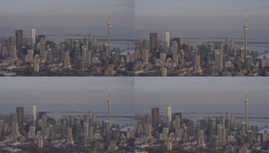 加拿大多伦多空中城市天际线高清在线视频素材下载