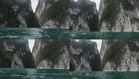 泰国，湖上的岩石高清在线视频素材下载