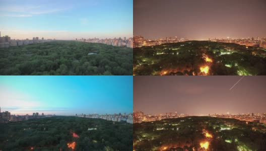从白天到晚上的中央公园高清在线视频素材下载