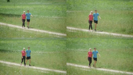 HD: Couple Hiking In The Countryside高清在线视频素材下载