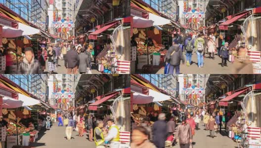日本东京Ameyoko市场上的人群高清在线视频素材下载