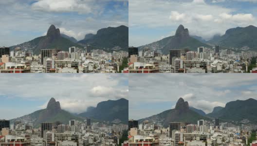 里约热内卢的伊帕内玛城市景观延时摄影高清在线视频素材下载
