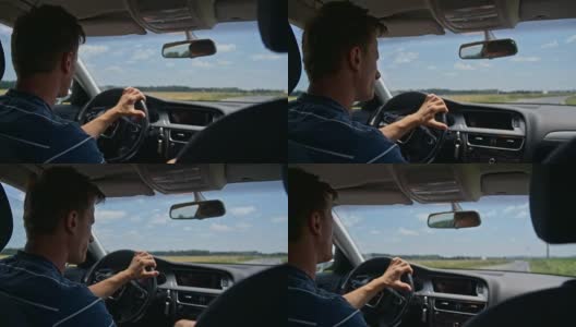 SLO MO Man享受乡村驾驶高清在线视频素材下载