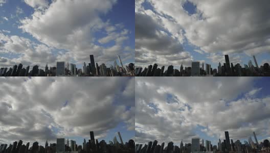 曼哈顿云时光流逝高清在线视频素材下载