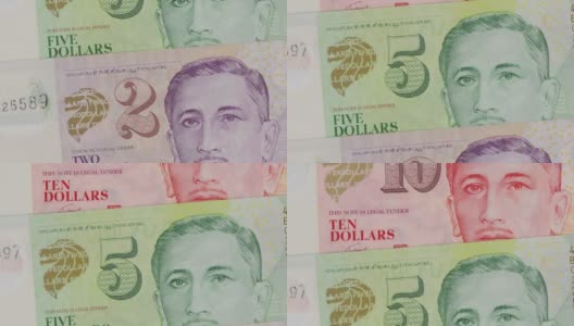 新加坡美元钞票高清在线视频素材下载