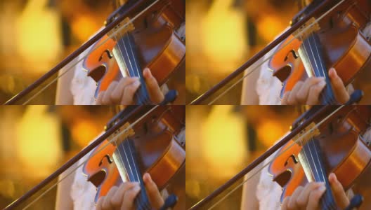 玩小提琴高清在线视频素材下载