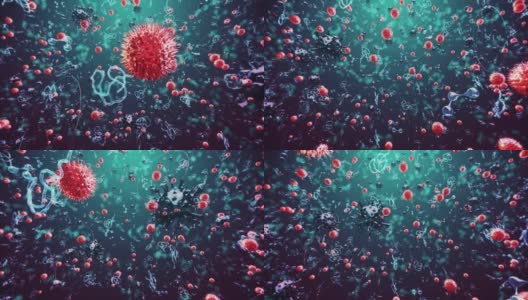 T细胞对抗病毒高清在线视频素材下载
