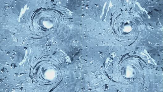 带有气泡的水漩涡拍摄是慢动作1000帧/秒。高清在线视频素材下载