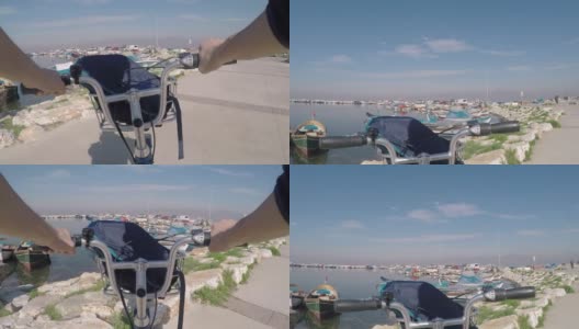 在伊兹密尔Inciralti区骑自行车高清在线视频素材下载