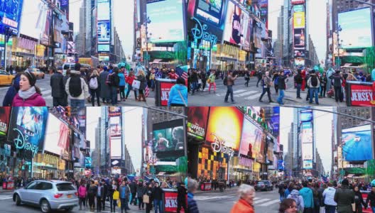 高清延时:纽约时代广场高清在线视频素材下载