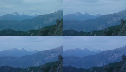 云中的塔特拉山脉高清在线视频素材下载