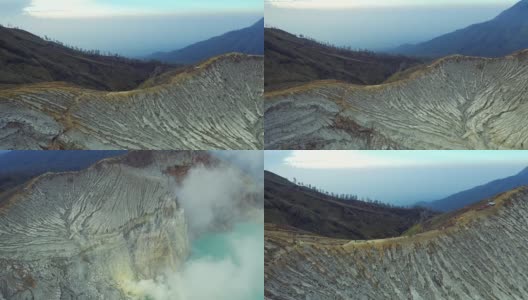伊真火山是印度尼西亚的一座活火山高清在线视频素材下载