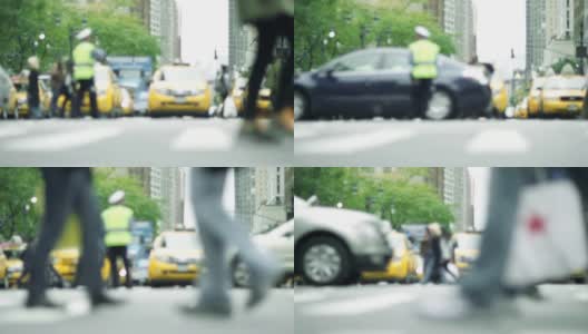 慢动作-纽约街道，自由度，软焦点高清在线视频素材下载