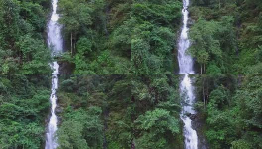 马改瀑布在红溪自然保护区，语言学，中国桂林。高清在线视频素材下载