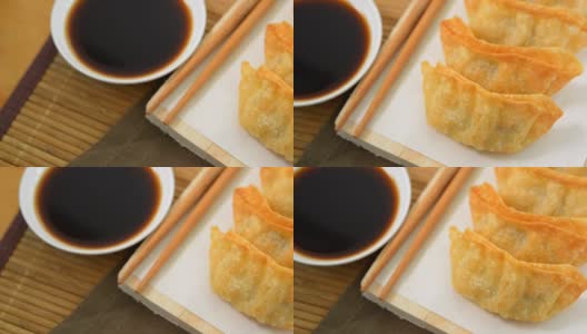 煎炸日本料理，流行于日本及亚洲。高清在线视频素材下载