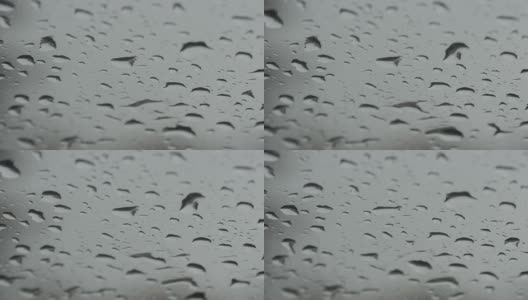 雨落在玻璃上高清在线视频素材下载