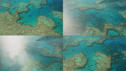大堡礁鸟瞰图高清在线视频素材下载