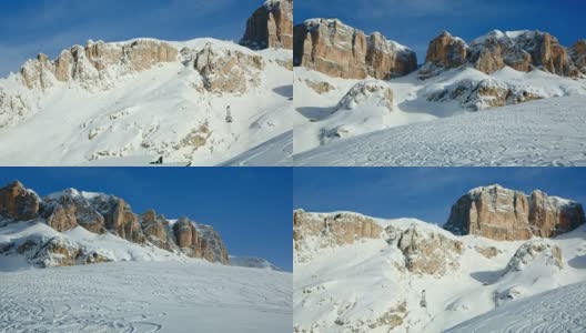 萨斯波多多山，Val di Fassa, Dolomites，意大利高清在线视频素材下载
