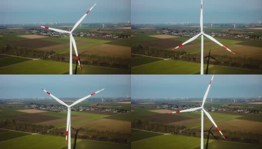 天线:可再生能源风力涡轮机高清在线视频素材下载