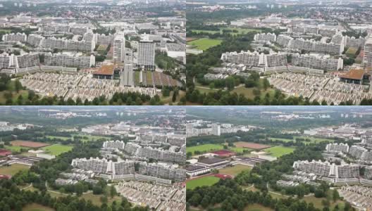 摇摄:德国慕尼黑的空中风景高清在线视频素材下载
